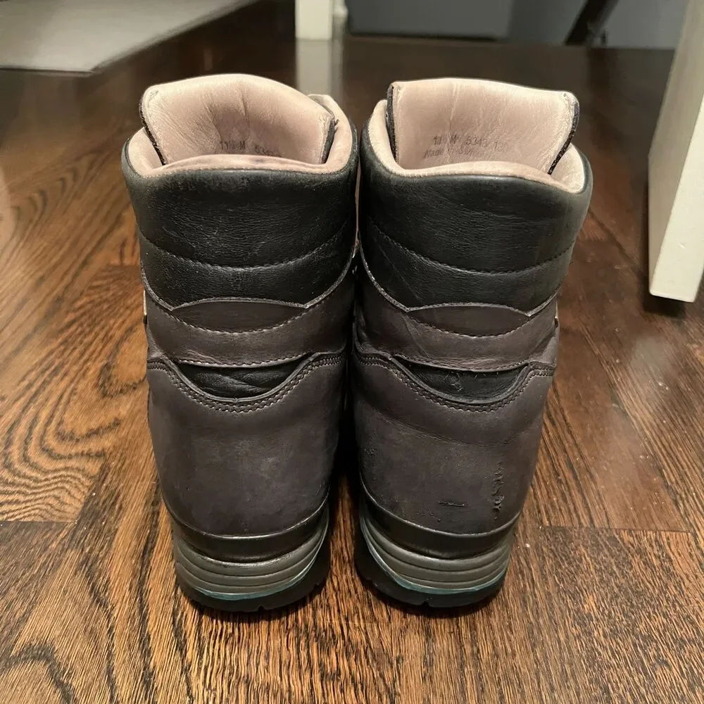 Raichle Gore-Tex Hiking Boots Mens 11.5 Black Leather Vibram Swiss Made Mountain
